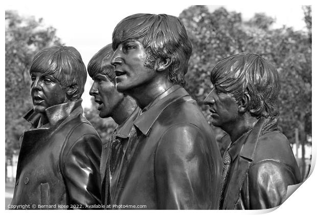 Beatles Statues at Pier Head  Print by Bernard Rose Photography