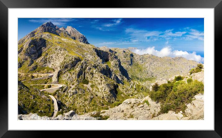 Mountain Pass of Reyes, Majorca - CR2205-7545-ORT Framed Mounted Print by Jordi Carrio
