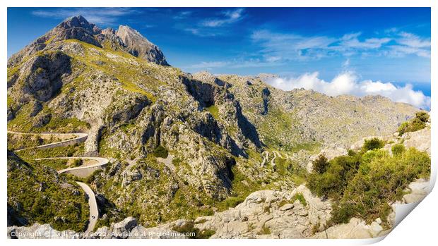 Mountain Pass of Reyes, Majorca - CR2205-7545-ORT Print by Jordi Carrio