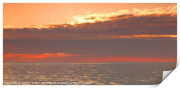 Midnight sun off coast of northern Norway Print by Geraint Tellem ARPS