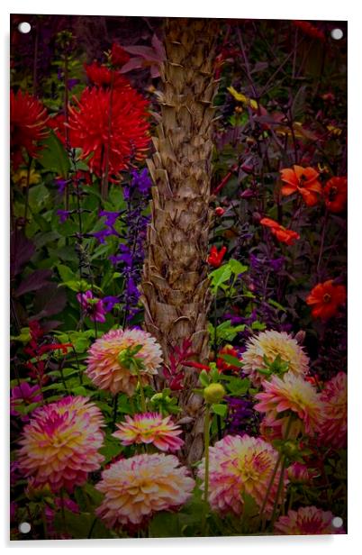 Summer Garden Flowers Acrylic by Martyn Arnold