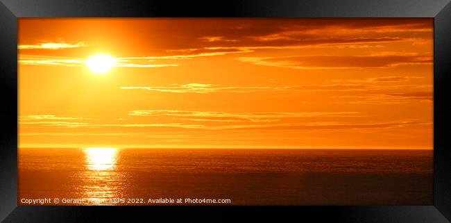 Midnight sun off coast of northern Norway Framed Print by Geraint Tellem ARPS