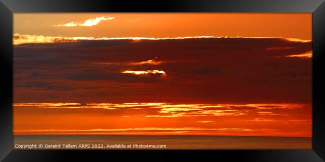 Midnight sun off coast of northern Norway Framed Print by Geraint Tellem ARPS