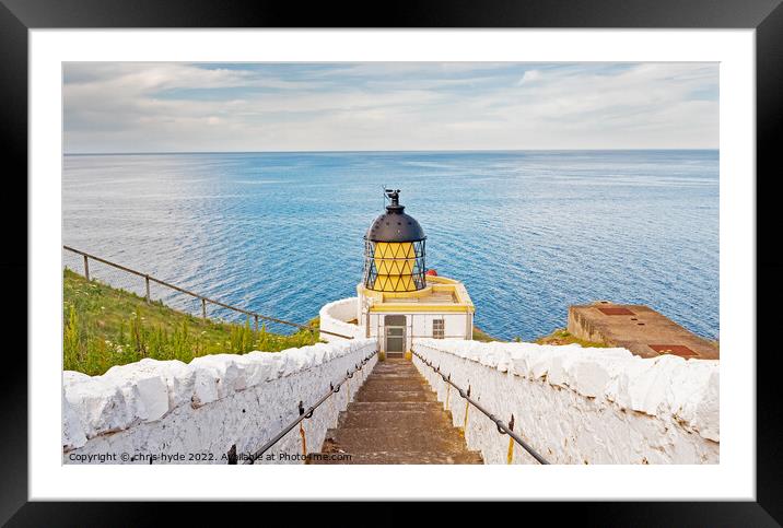 St Abbs Lighthouse Framed Mounted Print by chris hyde