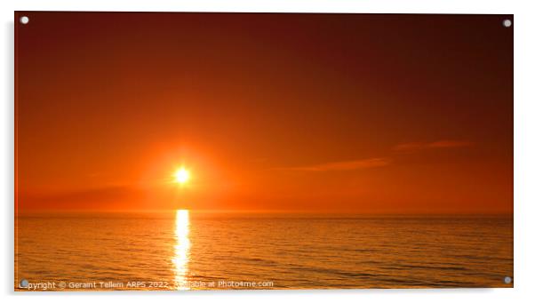 Midnight sun off coast of northern Norway Acrylic by Geraint Tellem ARPS
