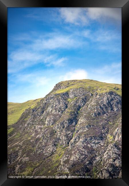 Mountain top over Buttermere Framed Print by Simon Connellan