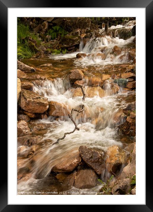 Buttermere Waterfalls Framed Mounted Print by Simon Connellan