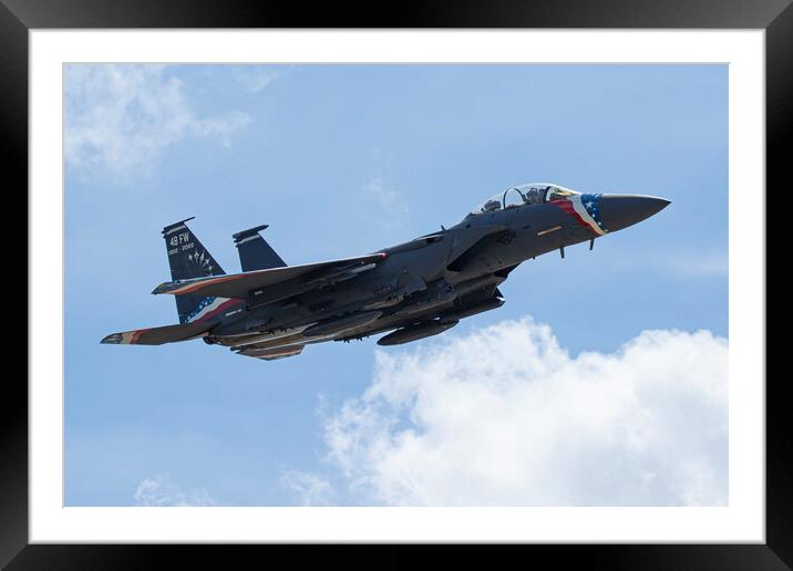 Heritage F-15E Strike Eagle Framed Mounted Print by J Biggadike