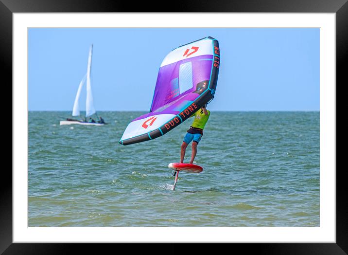 Wing Boarding at Sea Framed Mounted Print by Arterra 