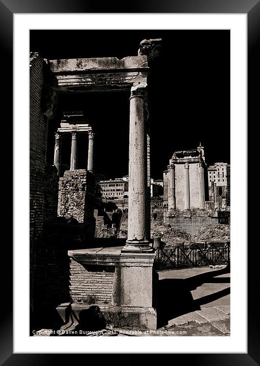 The Roman Forum Framed Mounted Print by Darren Burroughs