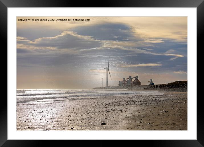 Artistic Northumbrian beach Framed Mounted Print by Jim Jones