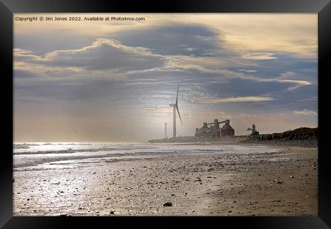 Artistic Northumbrian beach Framed Print by Jim Jones