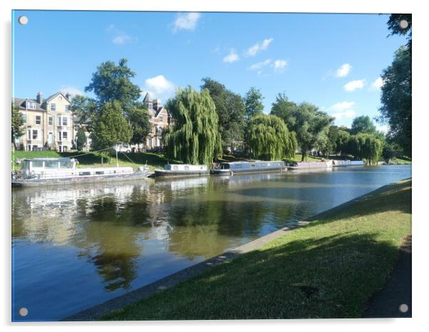 Serenity of Cambridge's River Cam Acrylic by Simon Hill
