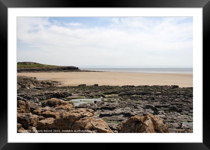 Beach Porthcawl Wales Framed Mounted Print by Kevin Round