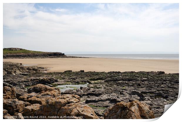 Beach Porthcawl Wales Print by Kevin Round