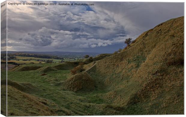 Cley Hill Wiltshire  Canvas Print by Duncan Savidge