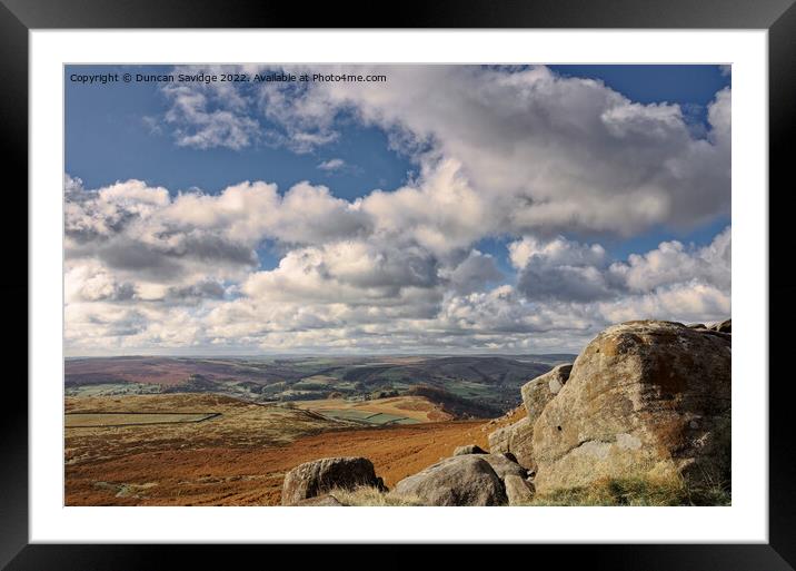 Autumn in the Peak District  Framed Mounted Print by Duncan Savidge