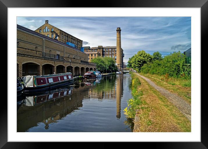 Huddersfield Broad Canal and Turnbridge Mill Framed Mounted Print by Darren Galpin