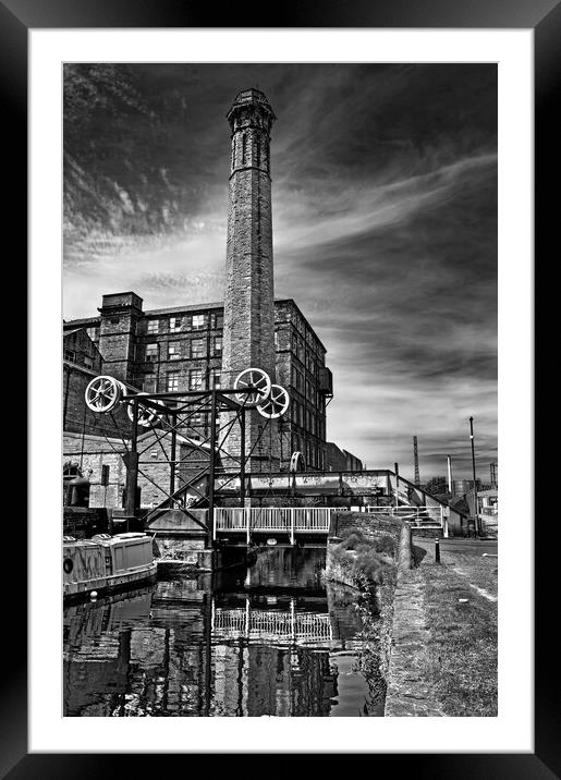 Turnbridge Mill and Lift Bridge, Huddersfield Framed Mounted Print by Darren Galpin