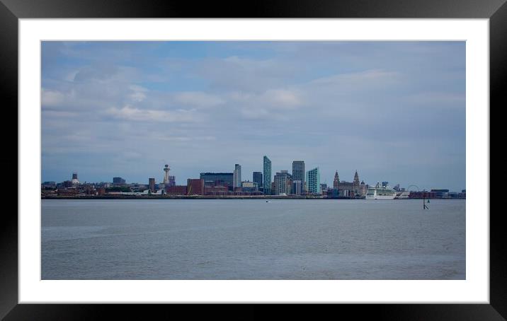 Liverpool Skyline  Framed Mounted Print by Victor Burnside