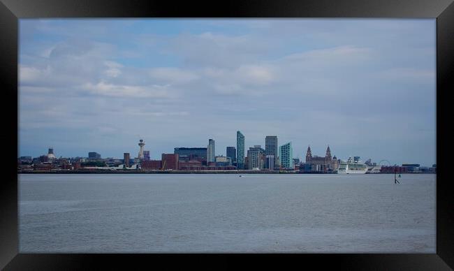 Liverpool Skyline  Framed Print by Victor Burnside