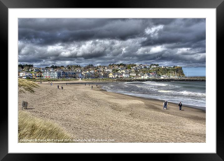 Stormy Ballycastle Framed Mounted Print by David McFarland