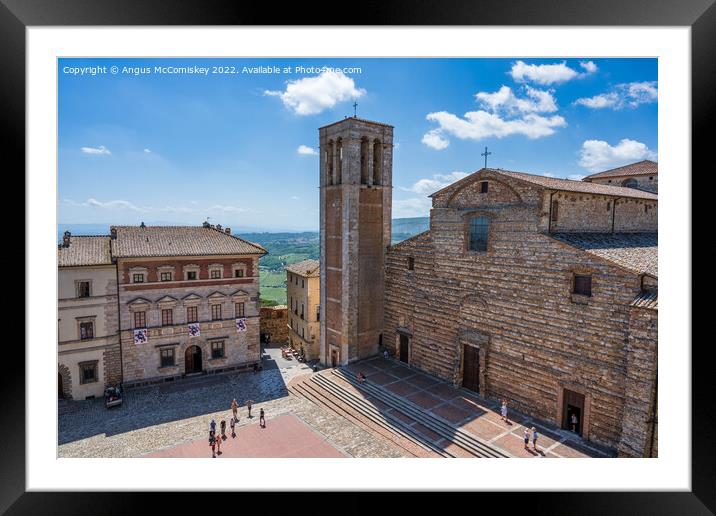 Montepulciano Cathedral, Tuscany, Italy Framed Mounted Print by Angus McComiskey