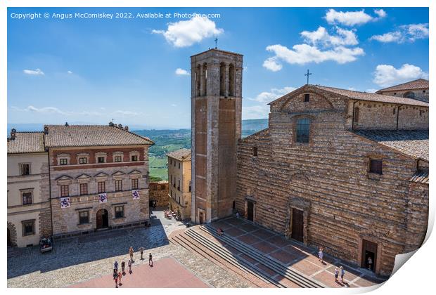 Montepulciano Cathedral, Tuscany, Italy Print by Angus McComiskey