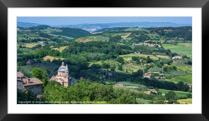 Sanctuary of San Biagio, Montepulciano, Tuscany Framed Mounted Print by Angus McComiskey