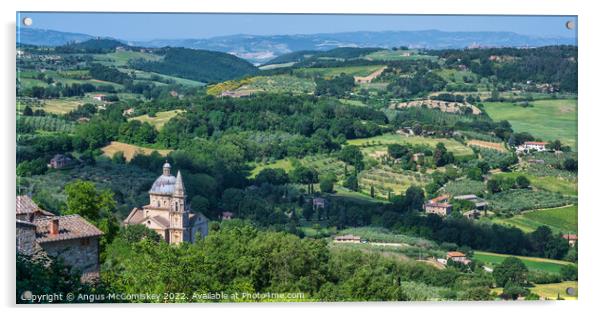 Sanctuary of San Biagio, Montepulciano, Tuscany Acrylic by Angus McComiskey