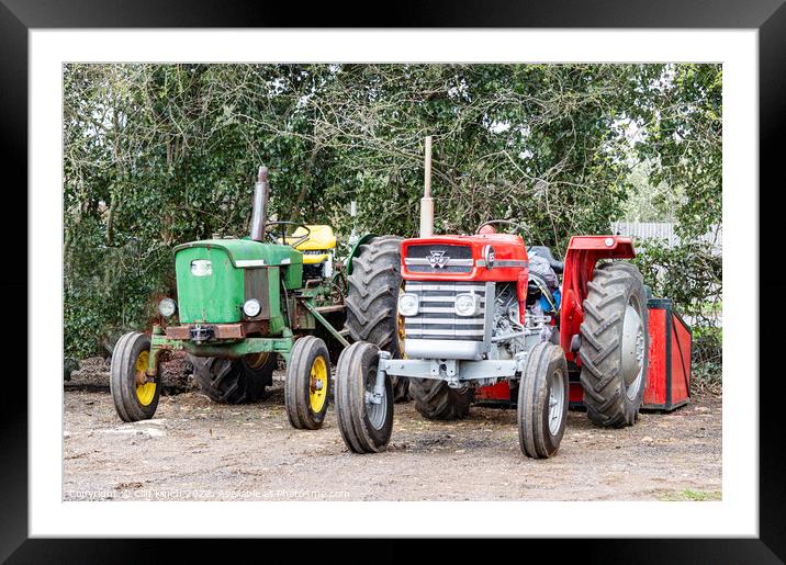 Vintage tractors Framed Mounted Print by Cliff Kinch