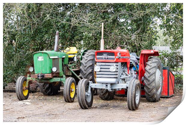 Vintage tractors Print by Cliff Kinch