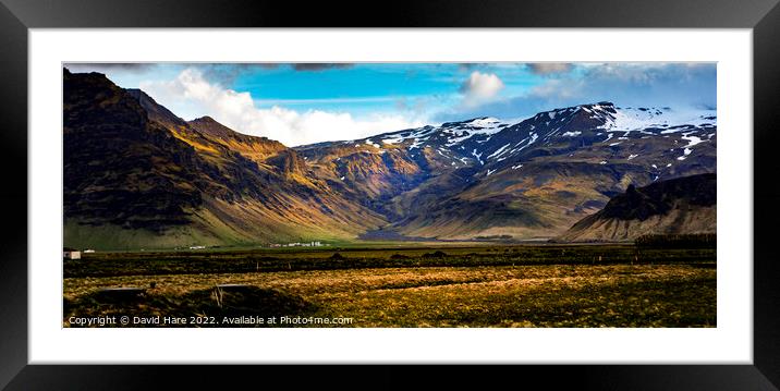 Eyjafjallajökull Framed Mounted Print by David Hare