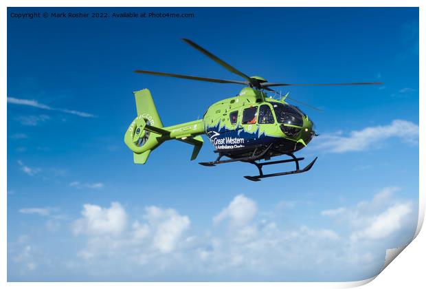 GWAAC Air Ambulance in Action Print by Mark Rosher