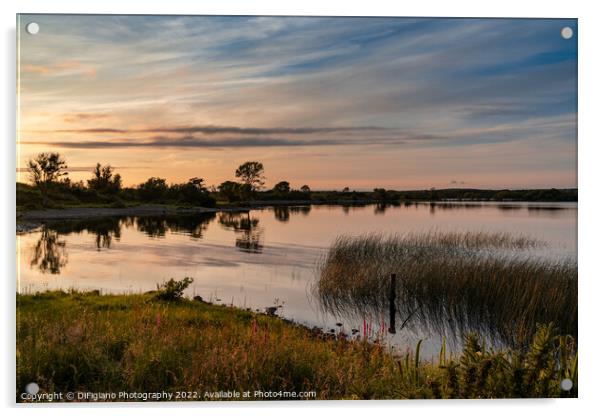 Lough Melvin Sunset Acrylic by DiFigiano Photography