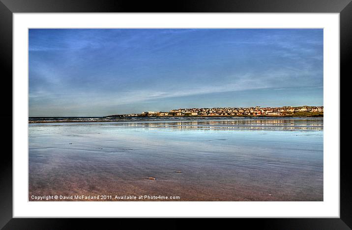 Portstewart, place of reflection Framed Mounted Print by David McFarland