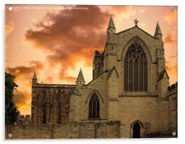 The Enchanting Hexham Abbey Acrylic by Kevin Maughan