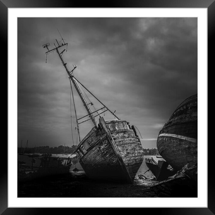 the Ghost Ship Framed Mounted Print by Andy Shackell