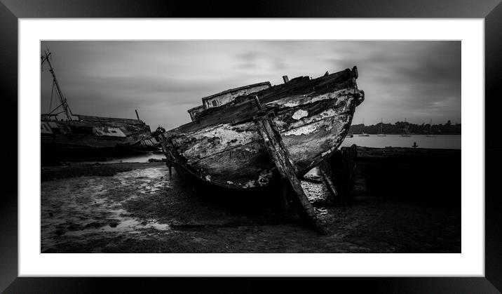 river Decay Framed Mounted Print by Andy Shackell