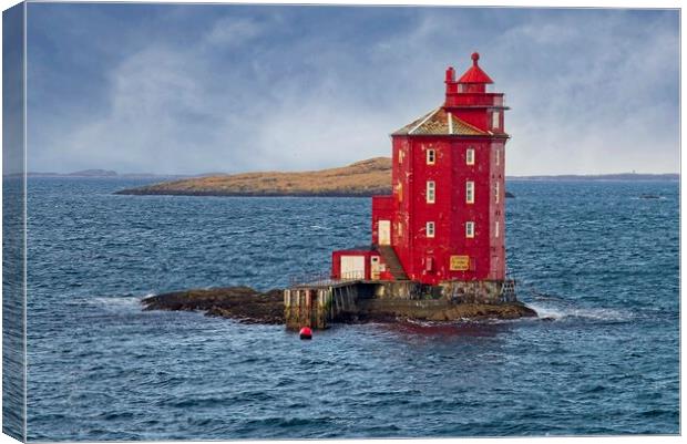 Kjeungskjaret Lighthouse, Norwegian Coast Canvas Print by Martyn Arnold