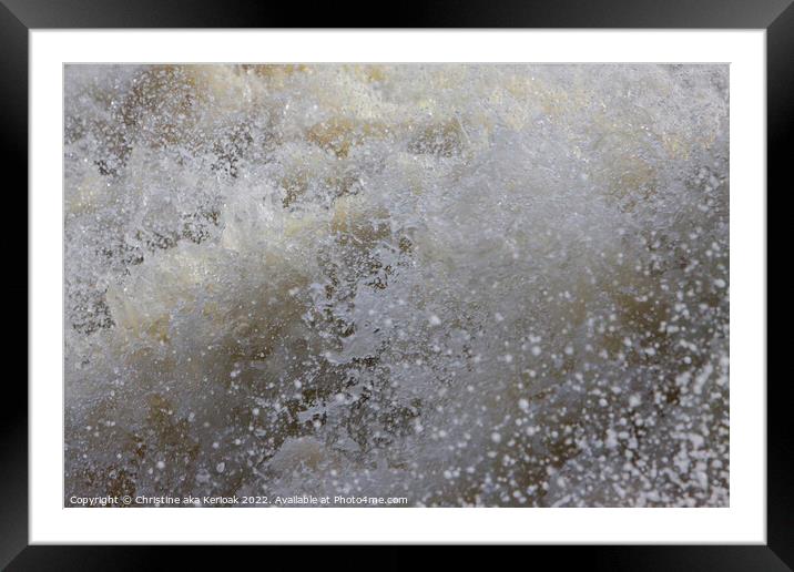 Rough Water Framed Mounted Print by Christine Kerioak