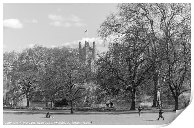St James Royal Park London Print by Margaret Ryan