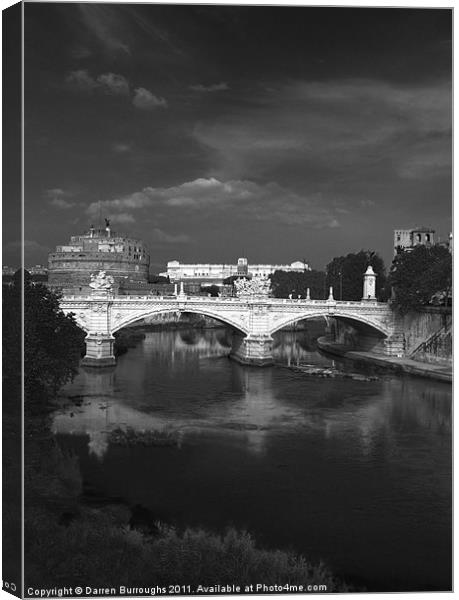 Castel Sant'Angelo Rome Canvas Print by Darren Burroughs