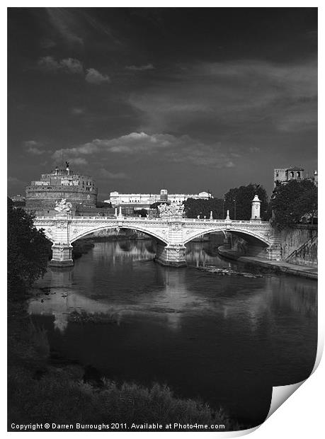 Castel Sant'Angelo Rome Print by Darren Burroughs