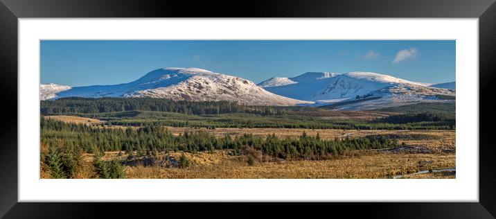 Merrick Mountain Panorama Framed Mounted Print by Derek Beattie
