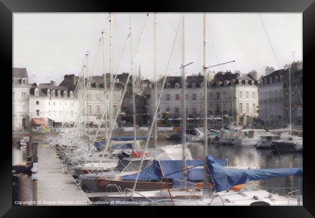 The Enchanting Yacht Port of Vannes Framed Print by Roger Mechan