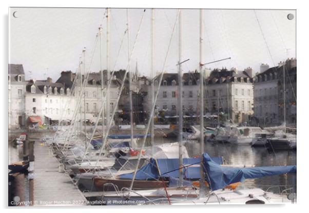 The Enchanting Yacht Port of Vannes Acrylic by Roger Mechan