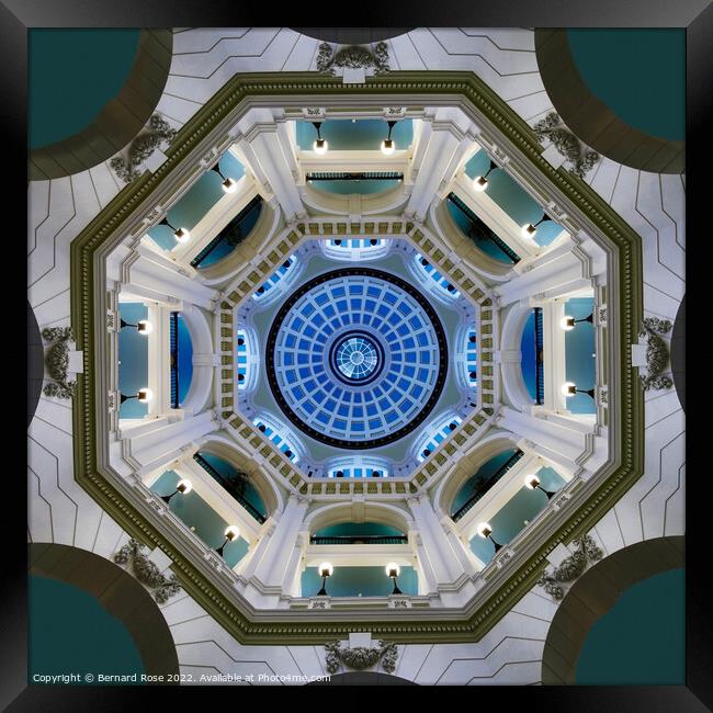 Port of Liverpool Building interior of Dome Framed Print by Bernard Rose Photography