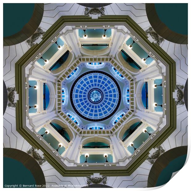 Port of Liverpool Building interior of Dome Print by Bernard Rose Photography