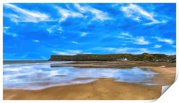 Saltburn Big Sky Print by Darren Ball